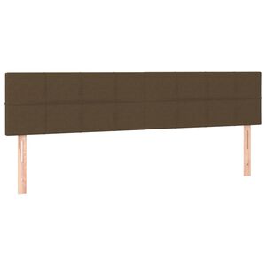 vidaXL Kopfteile Dunkelbraun 180x5x78/88 cm Stoff