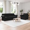 vidaXL Sofa 180cm 2 pcs Schwarz Metall