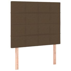 vidaXL Kopfteil Dunkelbraun 100 x 5 x 118/128 cm Stoff