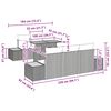 vidaXL Garten-Sofa-Set mit Speicher 6 pcs Schwarz Poly Rattan