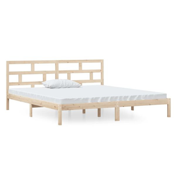 vidaXL Massivholzbett Kiefer 140x190 cm