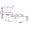 vidaXL Bettgestell mit Kopfteil ohne Matratze Wei&szlig; 90x200 cm