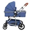 vidaXL 3-in-1-Kinderwagen Marineblau Aluminium