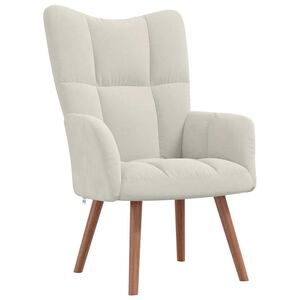 vidaXL Relaxsessel Cremewei&szlig; Samt