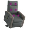 vidaXL Massagesessel mit Aufstehhilfe Dunkelgrau Stoff