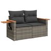 vidaXL Gartensofa-set mit Kissen 11 pcs Grau
