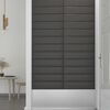 vidaXL Wandpaneele 12 Stk. Grau 60x15 cm Kunstleder 1,08 m&sup2;