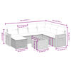 vidaXL 8-tlg. Garten-Sofagarnitur mit Kissen Grau Poly Rattan