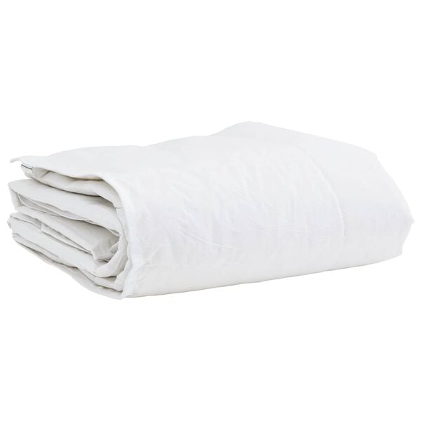 vidaXL Winterbettdecke mit Kissen 2 pcs Wei&szlig; Daunenfeder