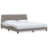 vidaXL Bettgestell ohne Matratze Taupe 180x200 cm Stoff