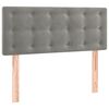 vidaXL Boxspringbett mit Matratze Hellgrau 90x200 cm Samt