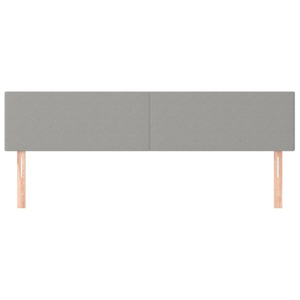 vidaXL Kopfteile 2 Stk. Hellgrau 90x5x78/88 cm Stoff