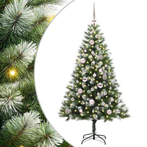 vidaXL K&uuml;nstlicher schwenkbarer Weihnachtsbaum mit flockigem Schnee