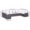 vidaXL 11-tlg. Garten-Sofagarnitur mit Kissen Braun Poly Rattan