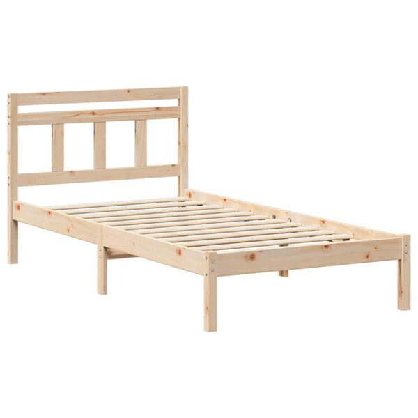 vidaXL Bettrahmen Braun 100 x 200 cm Massives Kiefernholz
