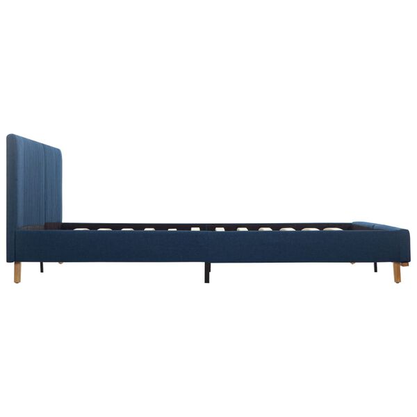 vidaXL Bettgestell Blau Stoff 180x200 cm
