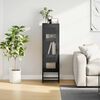 vidaXL Highboard Schwarz 36x39x123 cm Kaltgewalzter Stahl
