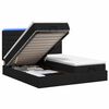 vidaXL Ottoman-Bett mit Matratze und LED Schwarz 160 x 200 cm Stoff