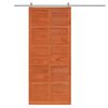 vidaXL Scheunent&uuml;r Braun 80 x 2,5 x 208 cm Massives Kiefernholz