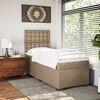 vidaXL Boxspringbett Matratze Cappuccino-Braun 100x200cm Kunstleder