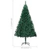 vidaXL K&uuml;nstlicher Weihnachtsbaum mit Beleuchtung & Kugeln Gr&uuml;n 120 cm