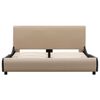 vidaXL Bettgestell Cappuccino-Braun Kunstleder 120x200 cm
