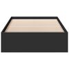 vidaXL Bettgestell mit Schubladen Schwarz 90x200 cm Holzwerkstoff
