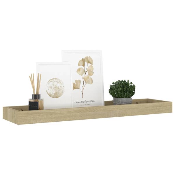 vidaXL Loggia Wandregale 4 Stk. Eichen-Optik 60x15x4 cm MDF