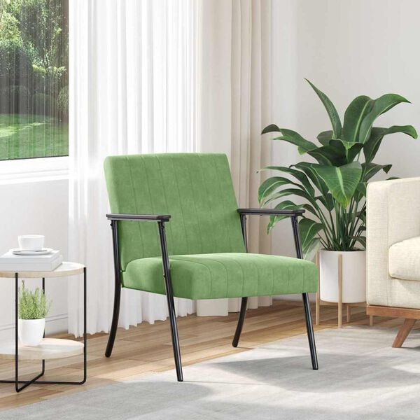 vidaXL Sessel Hellgr&uuml;n 59 x 75 x 78 cm Samt