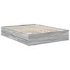 vidaXL Bettrahmen Graues Sonoma 150 x 200 cm Holzwerkstoff