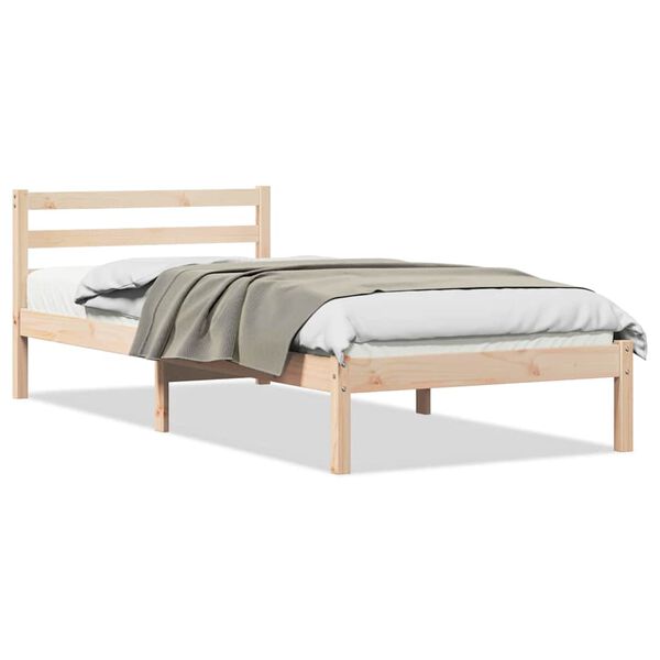 vidaXL Bettrahmen Braun 225,5 x 85,5 x 69,5 cm Massivholz Kiefer