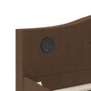 vidaXL Tagesbett mit Matratze USB Dunkelbraun Stoff 90x200 cm
