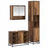 vidaXL Badezimmerm&ouml;bel-Set mit Regal 3 pcs Altholz Holzwerkstoff