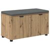 vidaXL Schuhbank mit Kissen Artisan-Eiche 80 x 38 x 46 cm