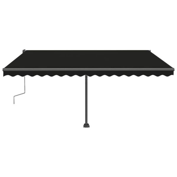 vidaXL Standmarkise Manuell Einziehbar 400x300 cm Anthrazit