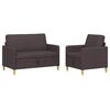 vidaXL Sofa Set mit Stauraum 2 stk. Dunkelbraun Polyester
