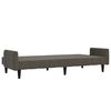 vidaXL Schlafsofa 2-Sitzer mit Hocker Dunkelgrau Mikrofasergewebe