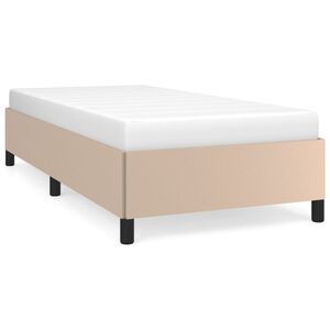 vidaXL Bettgestell ohne Matratze Cappuccino-Braun 100x200 cm Kunstleder
