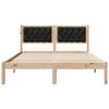 vidaXL Bettrahmen Schwarz 150 x 200 cm Massives Kiefernholz