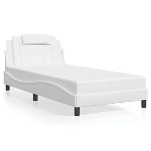 vidaXL Bettgestell "Viana" ohne Matratze Wei&szlig; 100x203 cm Kunstleder