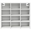 vidaXL Schuhschrank mit Regal Wei&szlig; 77,5 x 30 x 67 cm Holzwerkstoff