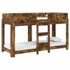vidaXL Etagenbett f&uuml;r Kinder Ger&auml;ucherte Eiche 75 x 190 cm