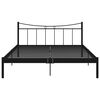 vidaXL Bettgestell Schwarz Metall 160x200 cm