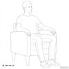 vidaXL Sessel mit Armlehnen Cappuccino-Braun 54 cm Kunstleder