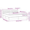 vidaXL Boxspringbett mit Matratze Dunkelgrau 180x200 cm Samt