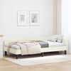 vidaXL Eckbettgestell Creme 80 cm x 200 cm SamtundSperrholz