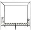 vidaXL Himmelbett-Gestell Schwarz Metall 200 x 200 cm