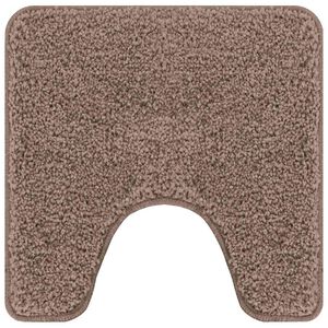 vidaXL Rutschfeste Badematte mit Toilettenausschnitt Braun 50 x 50 cm