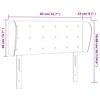 vidaXL Kopfteil mit Ohren Dunkelgrau 83x23x78/88 cm Samt
