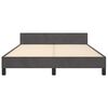 vidaXL Bettgestell ohne Matratze Dunkelgrau 140x190 cm Samt
